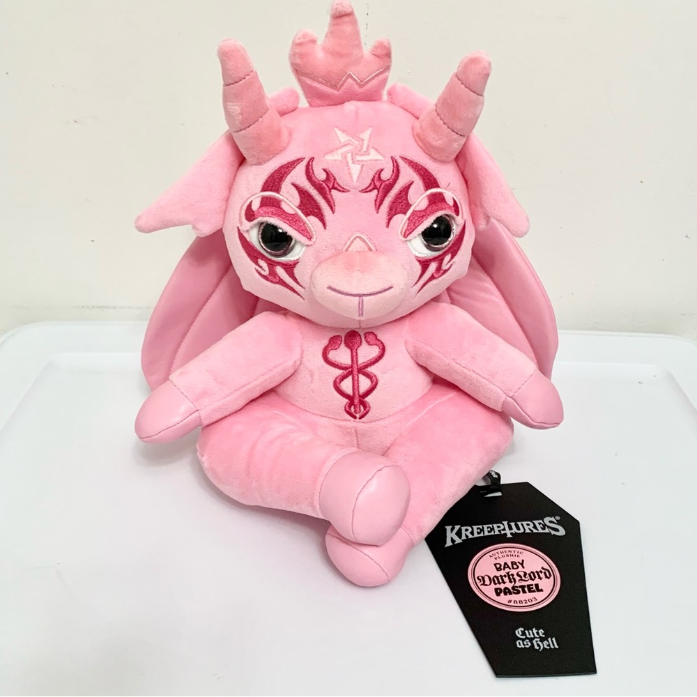 Baby Dark Lord Pastel NEW Plush Kreeptures Stuffed Animal PINK Goth